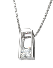 Elle Sterling Silver CZ Necklace