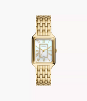 Fossil Women's Raquel Yellow Gold Tone Mother Of Pearl Watch