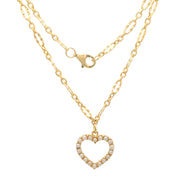 Casablanca Gold Plated Pearl Heart Necklace
