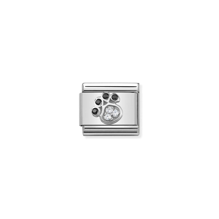 Nomination Italy Classic Link CZ Paw Print Charm