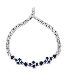 Casablanca Silver & Sapphire CZ Bubble Bracelet