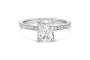 2.00CTW Lab Grown Cushion Cut White Gold Engagement Ring