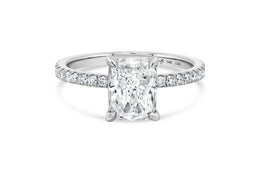2.00CTW Lab Grown Cushion Cut White Gold Engagement Ring