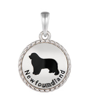 Casablanca Newfoundland Dog Sterling Silver Pendant