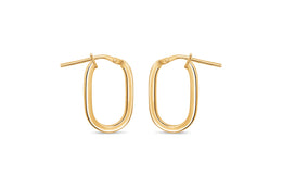 Casablanca Gold Plated U-Hoop Earrings