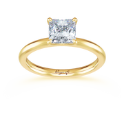 14kt Yellow Gold 1.00ct Princess Cut Solitaire Lab Grown Diamond Engagement Ring