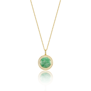 18K Yellow Gold Plated Legacy Jade Locket SN004G
