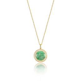 Yellow Gold Plated Legacy Jade Locket SN004G