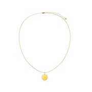 Yellow Gold Plated Round Engravable Pendant SP003