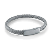 Italgem Junior Stainless Steel Matte Clasp 6MM Grey Leather 7