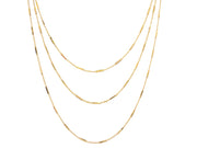 Casablanca Yellow Gold Plated Sterling Silver Layered Necklace