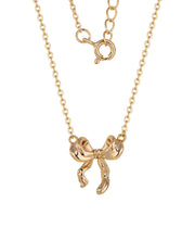 Casablanca Yellow Gold Plated Bow Ribbon Necklace