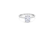 14kt White Gold 1.50ct Lab Grown Oval Solitaire Diamond Engagement Ring
