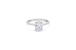 14kt White Gold 1.50ct Lab Grown Oval Solitaire Diamond Engagement Ring