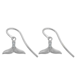 Casablanca Sterling Silver Whale Tail Earrings