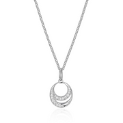 Elle Sterling Silver Between CZ Necklace