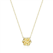 Elle Sterling Silver Yellow Gold Plated Eternal Knot Necklace