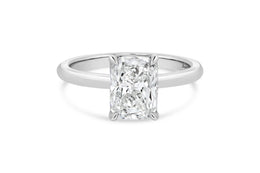 2.04CTW Lab Grown Cushion Cut White Gold Engagement Ring
