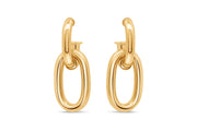 Casablanca Gold Plated Oval Linked Earrings