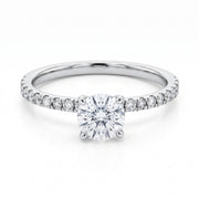 0.70CT Si2 H Round Natural Mined Diamond Engagement Ring in 14KT White Gold