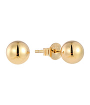 5MM Casablanca Gold Plated Ball Stud Earrings