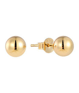 5MM Casablanca Gold Plated Ball Stud Earrings