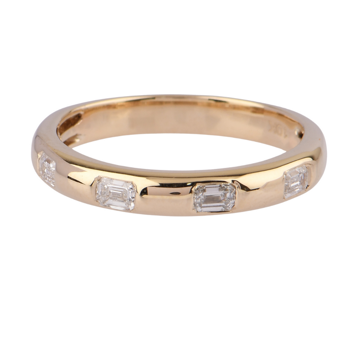 .35CTW Lab Grown Diamond 4 Emerald Ring