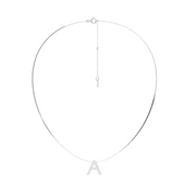 Sterling Silver Rhodium Plated Initial Necklace AW24N006R