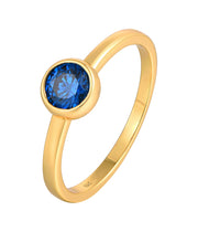 Casablanca Sterling Silver Bezel-Set CZ Birthstone Ring
