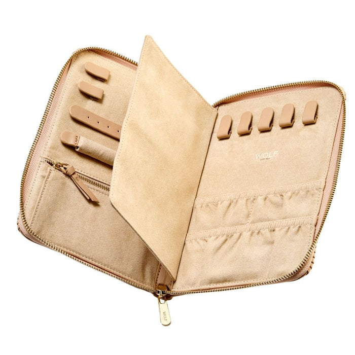 WOLF Bella Medium Portfolio Jewellery Case: Mocha