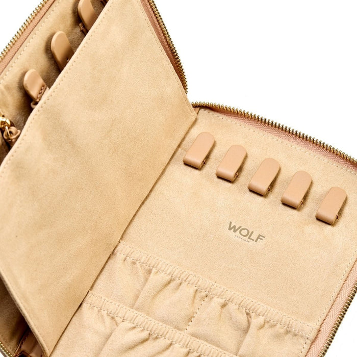 WOLF Bella Medium Portfolio Jewellery Case: Mocha