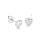 Italgem Veloria Mini Stainless Steel Puff Heart Kid's Stud Earrings