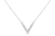 Casablanca Silver V Necklace