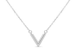 Casablanca Silver V Necklace