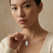 Customizable Sterling Silver or Yellow Gold Plated Icon Necklace SN018C