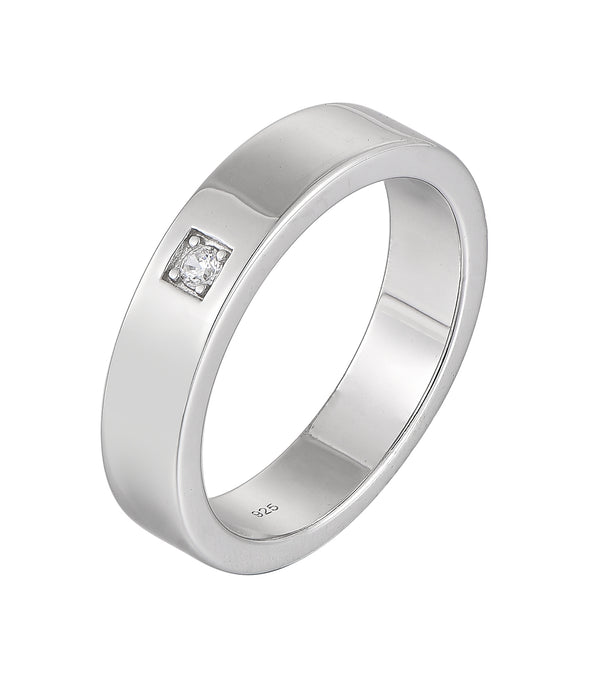 Casablanca Silver Men's CZ Ring