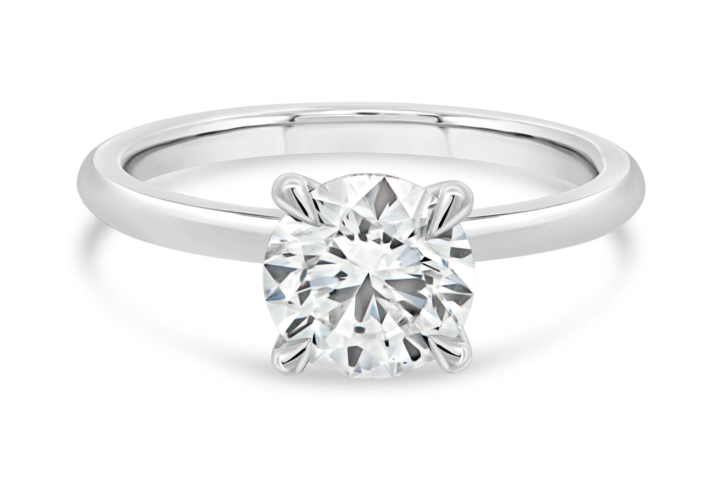 1.50CT T.D.W Lab Grown Round Cut Engagement Ring