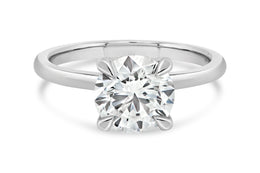 2.01CT T.D.W Lab Grown Round White Gold Engagement Ring