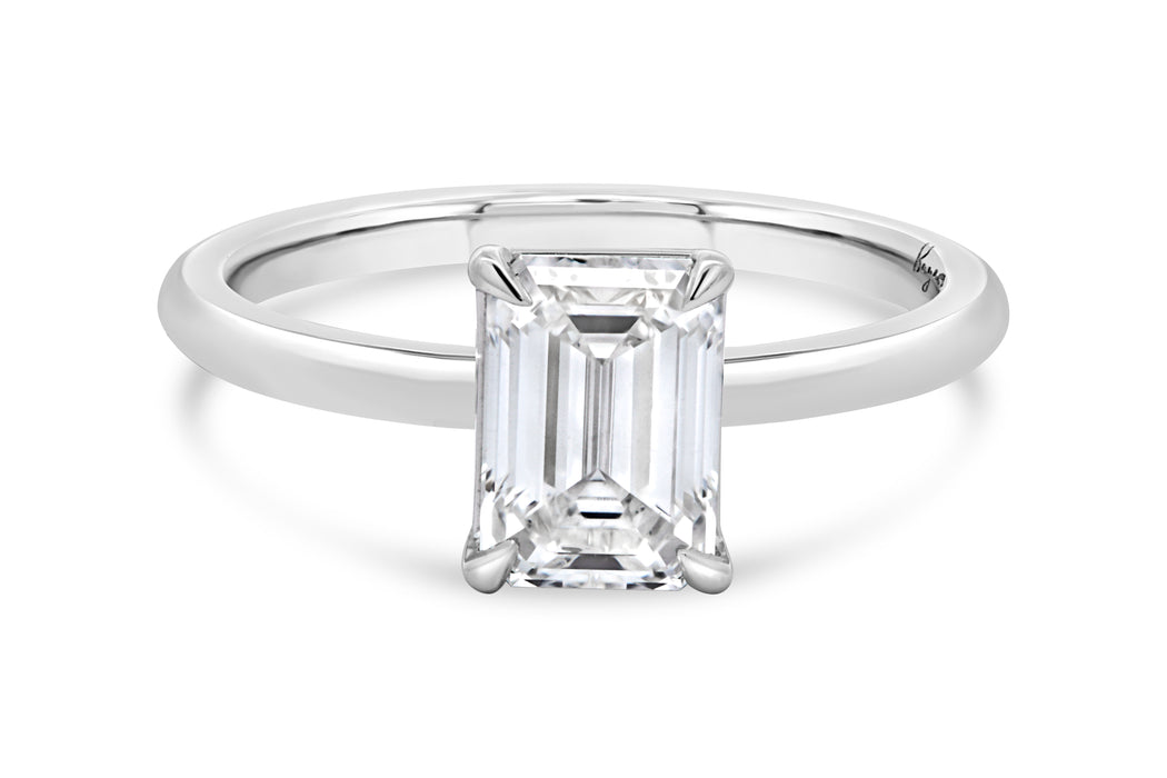 1.53CT T.D.W Lab Grown Emerald Cut Engagement Ring