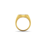 18K Yellow Gold Plated Silver Monogram Initial Ring SS25R001G