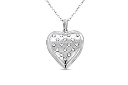 Casablanca Silver CZ Locket