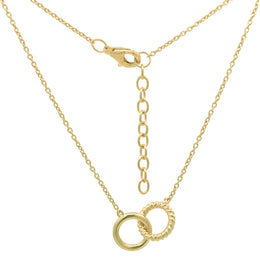 Casablanca Yellow Gold Plated Double Circle Necklace