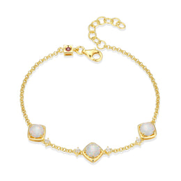 Elle Gold Plated & Opal Bracelet