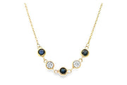 Casablanca Blue Sapphire & Clear CZ Necklace