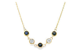 Casablanca Blue Sapphire & Clear CZ Necklace