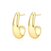 Casablanca Gold Plated Half Hoop Earrings