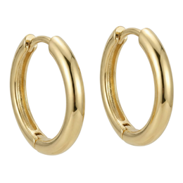 Casablanca Yellow Gold Plated Small Huggie Hoop Earrings