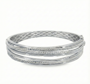 Casablanca Sterling Silver Intertwined Bangle Bracelet