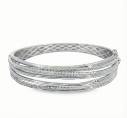Casablanca Sterling Silver Intertwined Bangle Bracelet