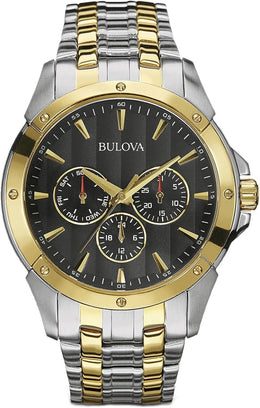 Bulova Men's Classic Sport Two-tone Stainless Steel Black Watch 98C120